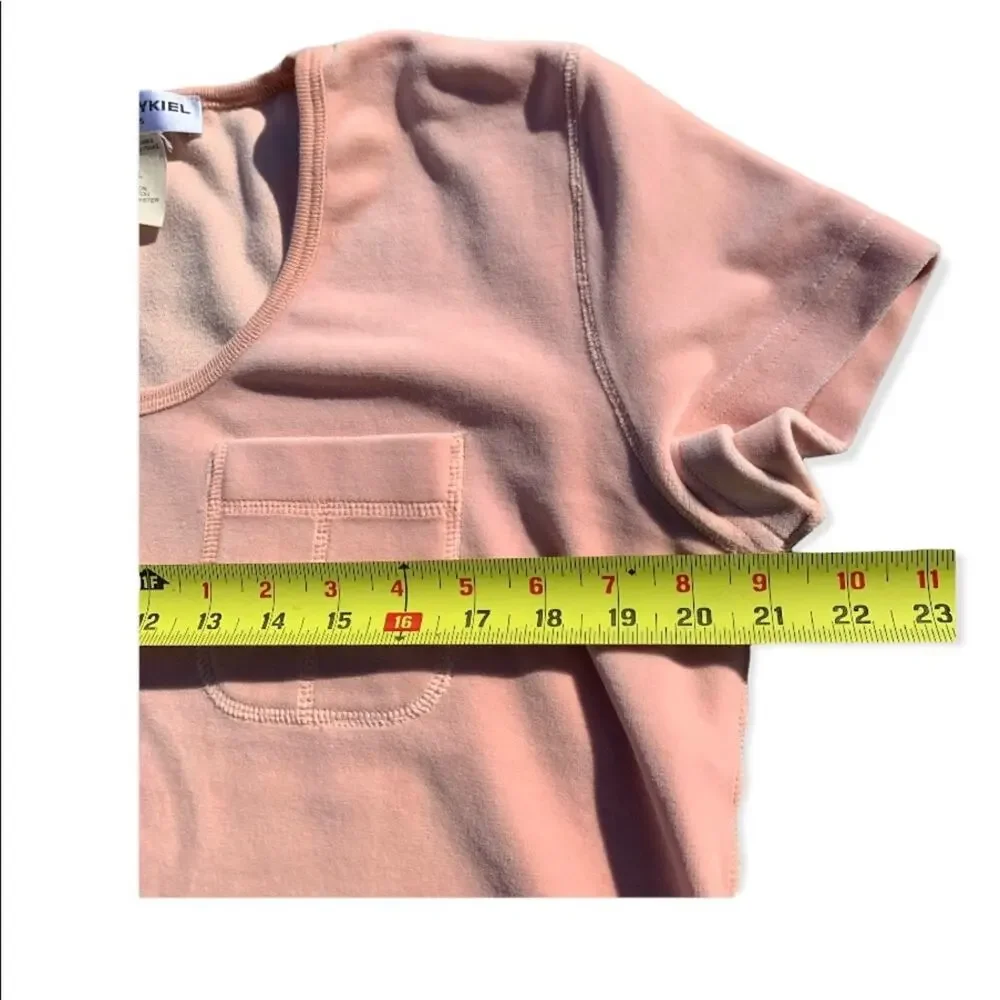 Sonia Rykiel Blush Velvet Top Size Large